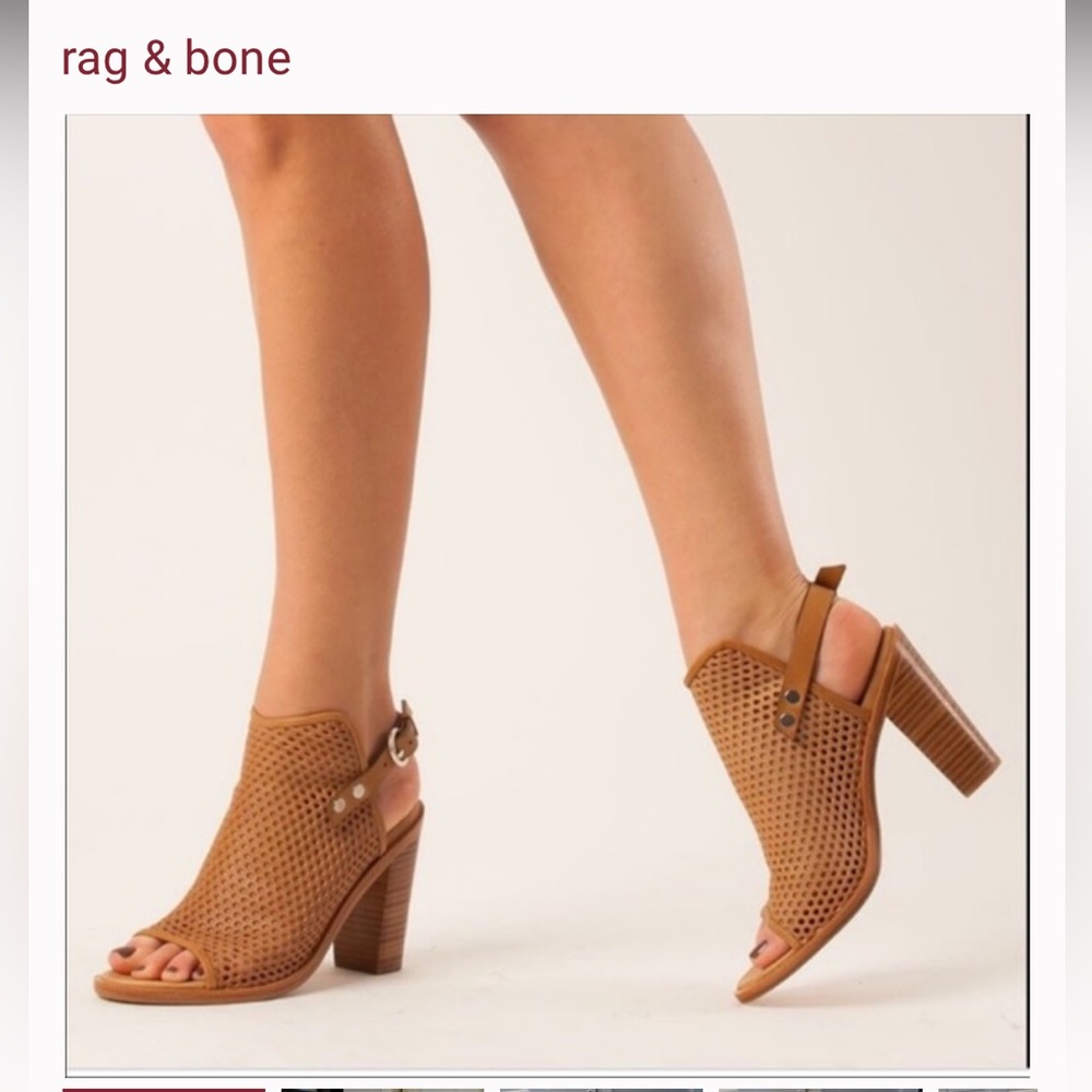 Rag & Bone “Wyatt” Open Toe Booties 37 - image 1